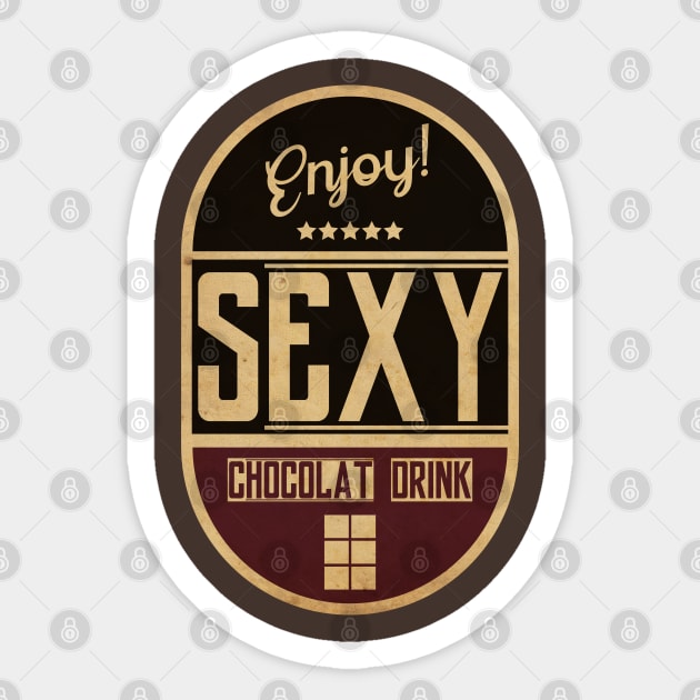 Enjoy Chocolat Drink Sticker by CTShirts